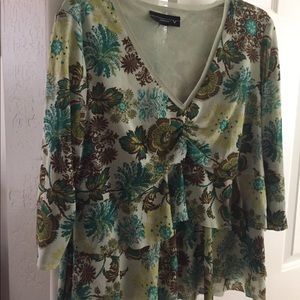 Lane Bryant vintage 3 tiered 3/4 sleeve